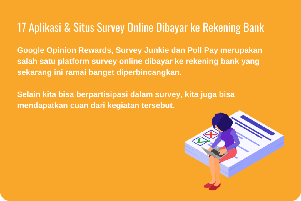 platform survey online dibayar ke rekening bank