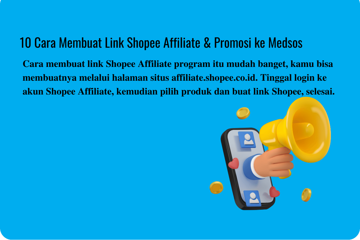 Cara membuat link Shopee Affiliate program