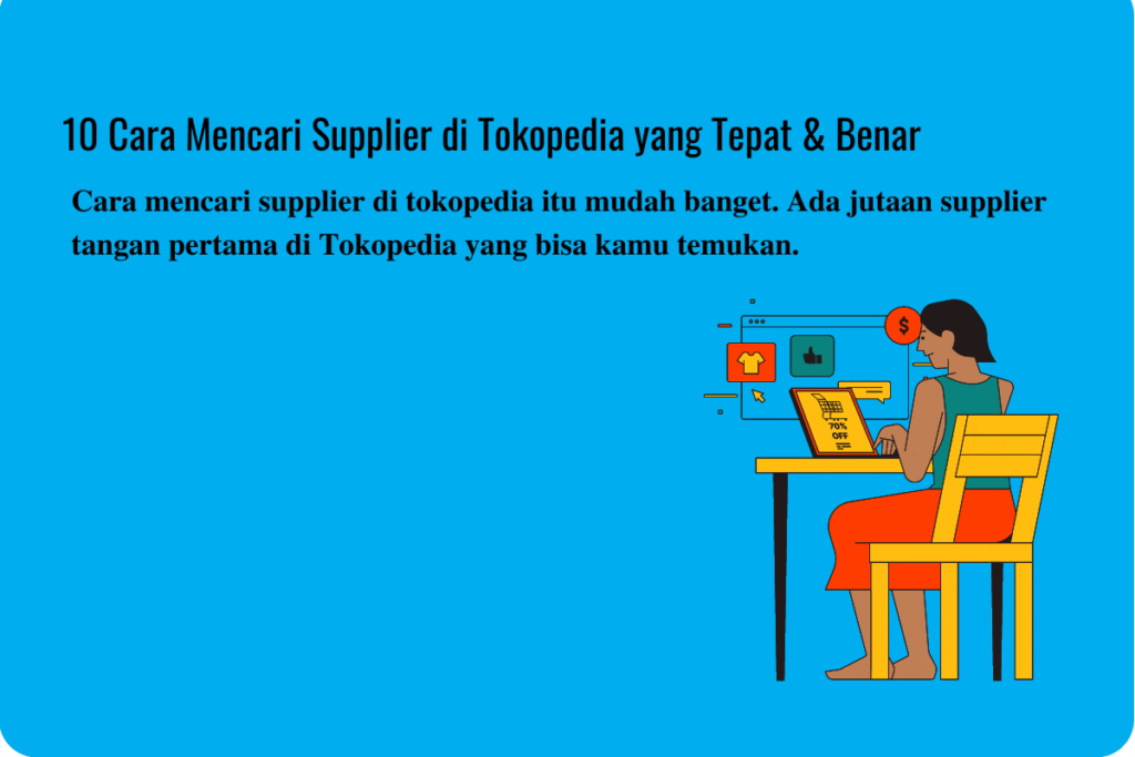 Cara mencari supplier di tokopedia