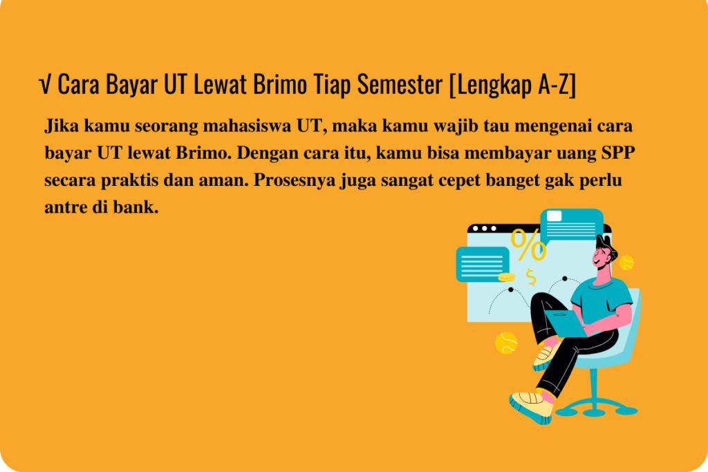 cara bayar UT lewat Brimo