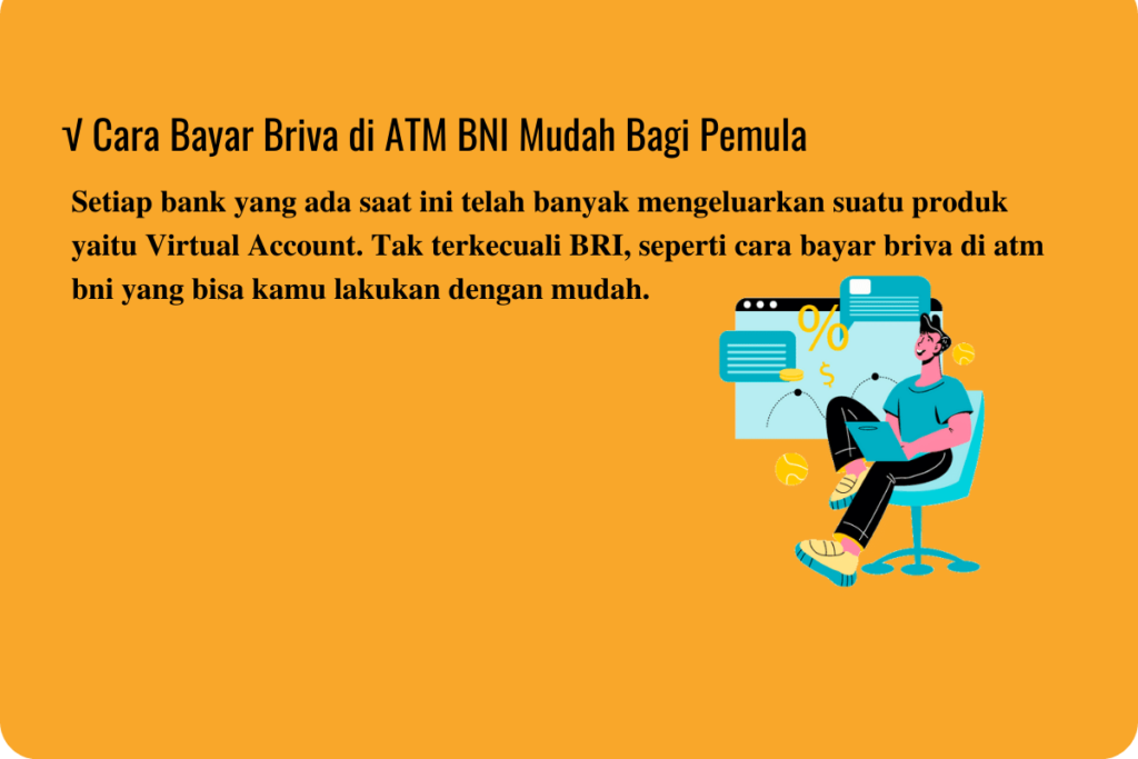 cara bayar briva di atm bni