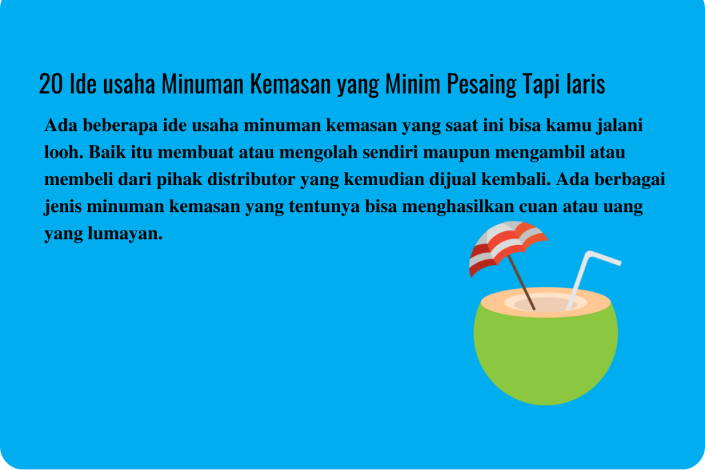 ide usaha minuman kemasan