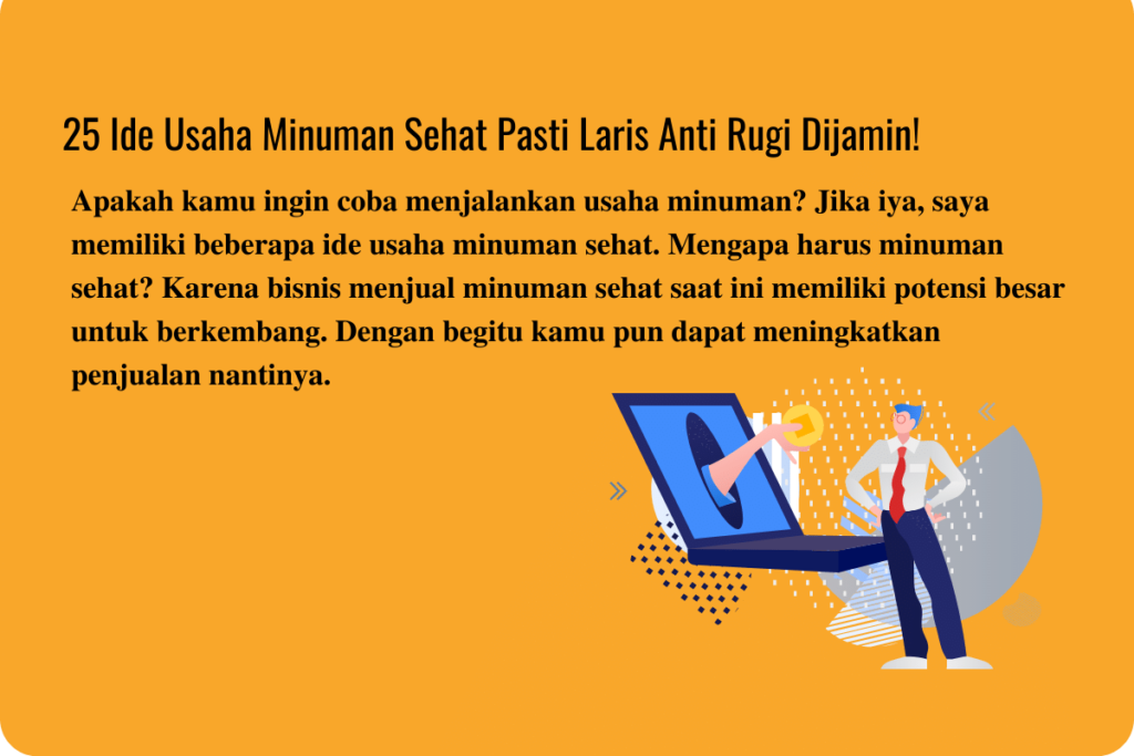 ide usaha minuman sehat