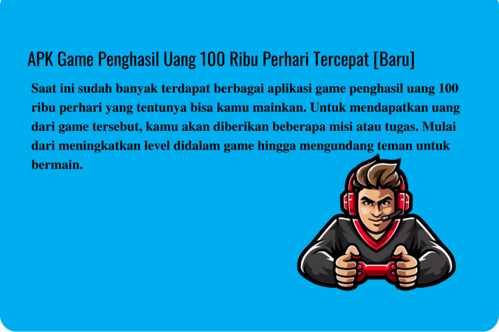 game penghasil uang 100 ribu perhari