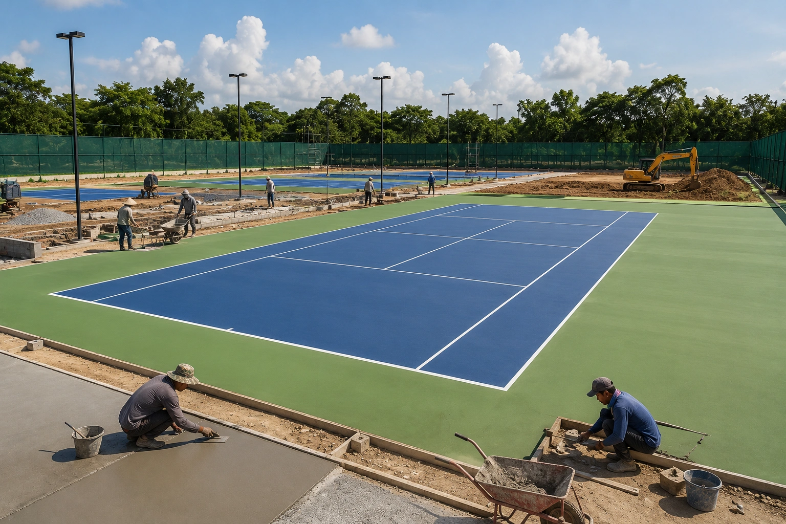 biaya bangun lapangan tenis